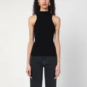 [Roberto Collina] Black ribbed tank top L Black