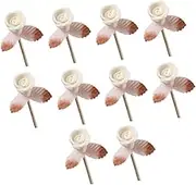 10Pcs Rattan Diffuser Sticks with Flower Decor Straight Aroma Oil Diffuser Accessories for Home Fragrance and Indoor Decoration