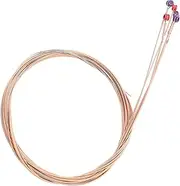 SECFOU 6pcs Electric Guitar Strings Durable Acoustic Folk Guitar Strings for Powerful Sound Replacement for