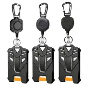 Heavy Duty Retractable Badge Holder Carabiner Keychain ID Card Holder Badge Reel