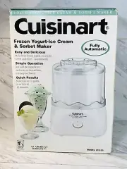 CUISINART 1-1/2 QUART AUTOMATIC ICE CREAM SORBET YOGURT MAKER NEW IN BOX WHITE