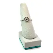 NIB EFFY sterling silver and 14k diamond evil eye ring size 6.5 $400 retail