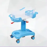 Adjustable Baby Hospital Cradle Crib Neonatal Bed Stroller Blue