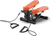 Fitness Mini Stepper with Resistance Bands Durable & LCD Display and Comfortable Foot Pedals, for Legs Arm Full Body Wo