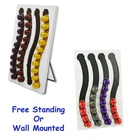 Coffee Capsule Holder Wall mounted or free stand, Nespresso Caps size 40 pc pods