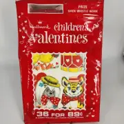 1960s Hallmark Children's Valentine's Day Cards Unopened Pack of 36 & Whistle