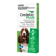 CREDELIO Plus 450mg 11-22kg Green Pack of 3 & 6 Flea Tick Treatment Dog Worming