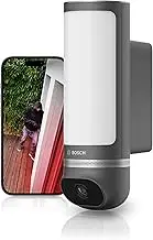 Bosch Smart Home Outdoor Camera II, Outdoor Surveillance Camera, 1080p Full HD Resolution with Integrated Alarm Siren and Designer Light, Compatible with Amazon Alexa, Anthracite