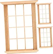 ifundom 1/12 Scale Miniature Dollhouse Windows Mini Furniture Set Realistic Effect
