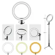 10" LED Light Ring w/Stand Mount Kit & Selfie Stick For Live Broadcast Streaming