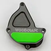 YAMAHA 2017-18 FZ10 WOODCRAFT IGNITION TRIGGER ENGINE COVER PROTECTOR GREEN PAD