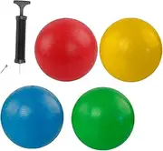 koolsoo Playground Balls Dodgeballs Set of 4 Toys Handballs Games Inflatable Kickballs Bouncing Balls for Grass Yard Gym Yoga Girls