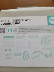 We R Memory Makers Letterpress JOURNALING Printing Plate Set NEW