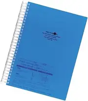 Lihit Lab N1610-8 Open Ring Notebook, Twist Notebook, Semi B5, 29 Holes, 100 Leaf, Blue