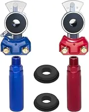 Boeray Aluminum Emergency Gladhand Universal Glad Hands Air Hose Brake Coupling Service Handshake with Anodized Aluminum Glad Handle Set for Truck Semi Trailer RVs 1 Red 1 Blue