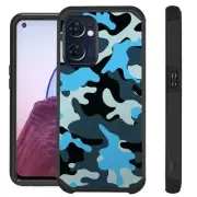 FUSION For OnePlus Nord N300 5G Case Hybrid Phone Cover CAMO BLUE