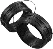 Homoyoyo 2pcs Coated Wire Fasteners Flexible Black Paddle Wire for Gardening Crafting and Home Projects Meters for Plants and Construction Tasks