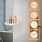Corner Shower Caddy 360° Rotate Corner Shower Shelf Adhesive Shower Rack .