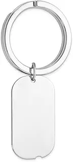 [Generic] 925 Sterling Silver Solid Polished Engravable Key Chain Jewelry Gifts for Men