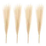 4 Pcs 17 Inch Faux Pampas Grass Artificial Boho Decor Khaki
