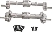 Replacement Axle Set for 1/12 RC Car with Front and Rear Portal Components, Silver
