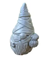 Latex Halloween gnome mold plaster cement rubber mummy mould 4"H x 2.75"W