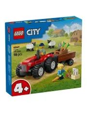 [LEGO] City Red Farm Tractor With Trailer And Sheep 60461 Playset