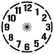 Clock Face Stencil