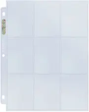 ULTRA PRO - 9 POCKET TRADING CARD PAGES - SILVER SERIES 100 PAGES - FREE UK P&P