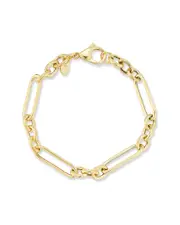 Sphera Milano 14K Over Silver Twist Figaro Bracelet