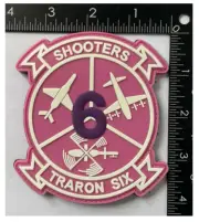 NAVY VT-6 SHOOTERS CANCER AWARENESS PVC GLOW HOOK & LOOP PATCH