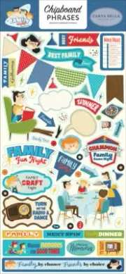 Carta Bella ~ FAMILY NIGHT ~ Chipboard Phrases