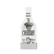 Beer Bottle Opener With Cap Catcher Wall Mounted Beer Coke Home Kitchen Bar Vintage White