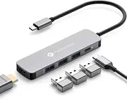 USB C Hub, NOVOO 5-in-1 USB C Adapter with 4K USB C to HDMI Hub,100W Power Delivery, USB 3.0, Thunderbolt 3 Multiport Hub Compatible with MacBook Pro, XPS, iPad Pro, More Type C Device