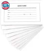 1000 Entry Forms - 10 Pads with 100 Sheets per Pad - Entry Cards for Contests,