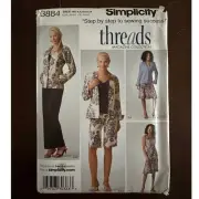 Simplicity Threads Pattern 3884 Dress Pants & Jacket Womens Sizes 6-14