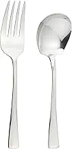 Okabe Western Tableware, 18-8 Stainless Steel, Service Spoon and Fork Set