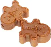 Kisangel 2Pcs Gingerbread Man Figurines Charming Miniature Christmas Tree Ornaments for Projects Phone Case Accessories Keychain Decorations Whimsical Holiday Decor