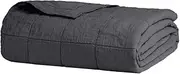 Bambury Linen Quilted Coverlet, Queen/King Bed, Charcoal