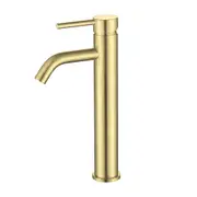 Decaura Brushed Gold Tall Basin Mixer Vanity Sink Tap High Faucet Curved Bath Spout WELS