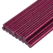 Mini Hot Glue Gun Sticks 8" x 0.43" for Glue Guns Glitter Rose Red 16pcs