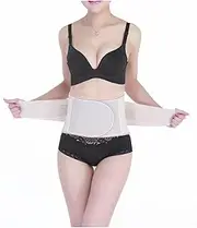 Adjustable Lumbar Back Brace Compression Belt Lower Lumbar Support Waist Trainer Pain Relief Herniated Disc Sciatica Scoliosis(Beige,X-Large)
