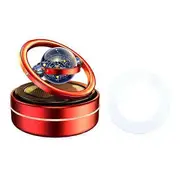 Portable Kinetic Molecular Heater Double Ring Auto Rotating Solar Heater Mini Kinetic Heater Car red