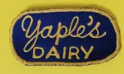 VINTAGE YAPLE'S DAIRY ERIE PENNSYLVANIA UNIFORM PATCH (NEW OLD STOCK)(RARE FIND)