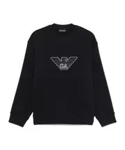 logo-patch sweatshirt L,M blue