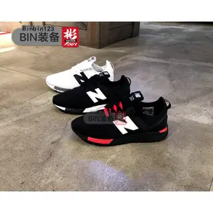 BIN裝備 new balance nb 247 白色 白黑 白底黑字 男女款 情侶鞋 MRL247WG 慢跑鞋 休閒鞋