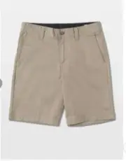 Volcom Boys Shorts Vmonty Chino Skate Casual Tan Size 27/14