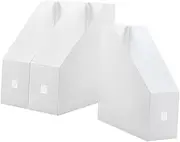 KALLORY File Folder Storage Box 3pcs Plastic Book Storage Rack Office Document Organizer Desktop File Holder Magazine Holder