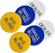Totority 2 Sets Big and Small Blind Banker Code Chips Blind Token Poker Game Tokens Poker Gambling Tokens Bingo Game Supplies Dealer Button Counting Discs Reward Coins