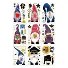 9pc Graduation Season Gnome Window Clings Faceless for Doll Wall Sticker Decal D